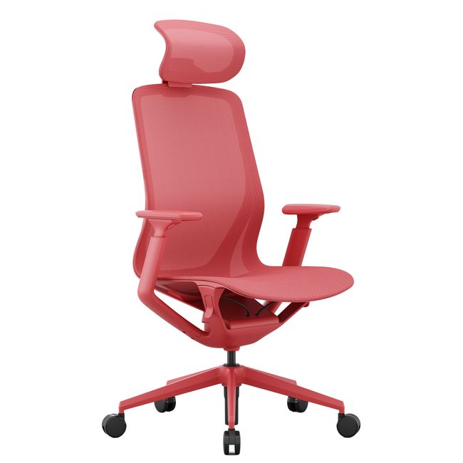 BLOOM Bürodrehstuhl | 3D-Armlehnen, Kopfstütze, Coral