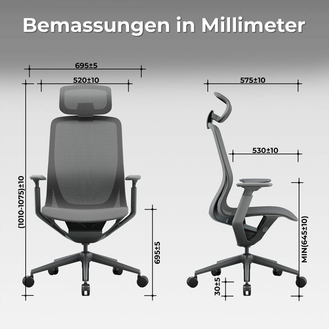 BLOOM Bürodrehstuhl | 3D-Armlehnen, Kopfstütze, Coral