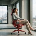 Chaise pivotante Bloom Office | Accoudoirs 3D, appui-tête, corail - 8 Thumbnail Image