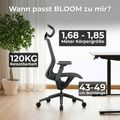 BLOOM Bürodrehstuhl | 3D-Armlehnen, Kopfstütze, Coral