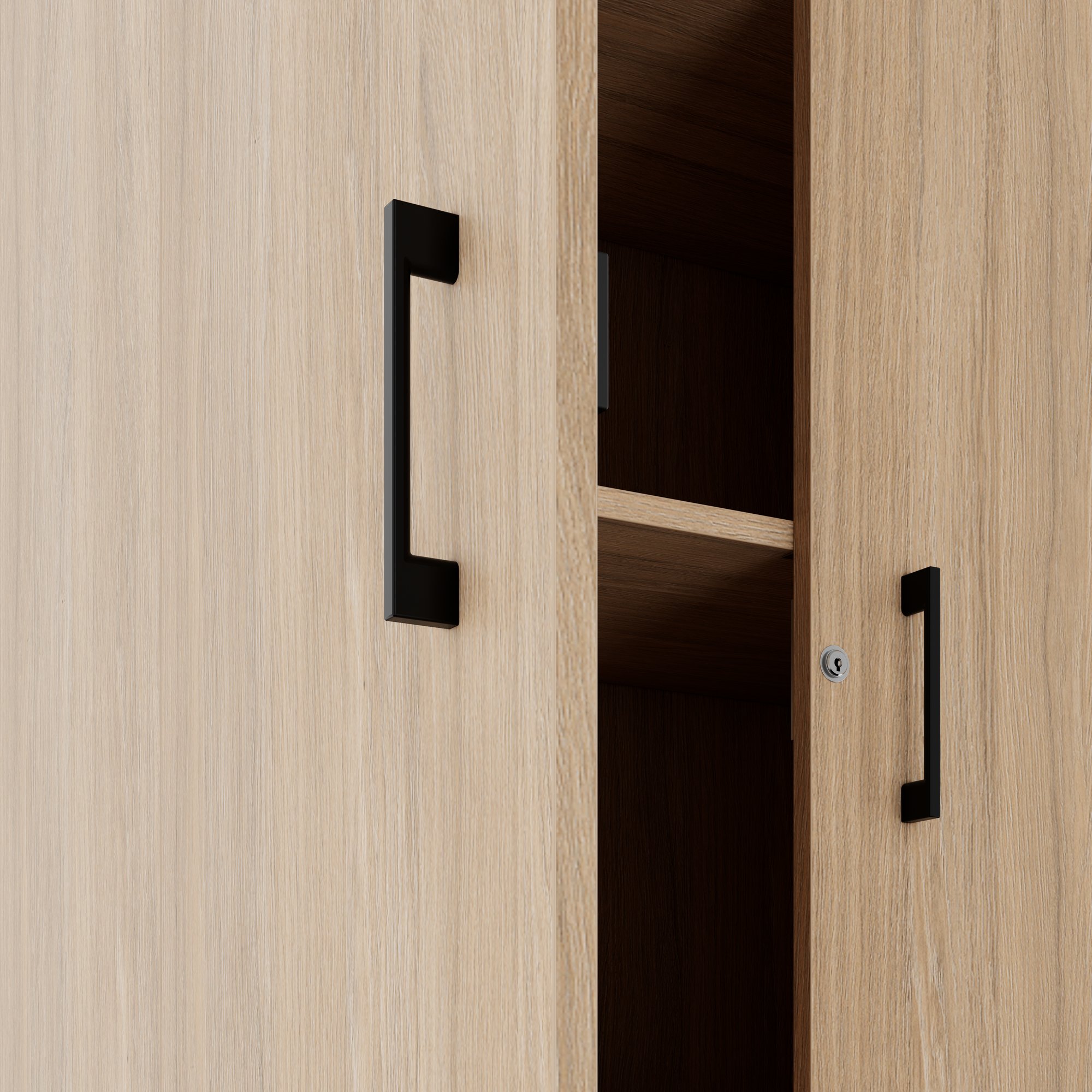 CHOICE Schrankset | 2OH, 2400 x 785 mm, Bernsteineiche - 5 Main Image