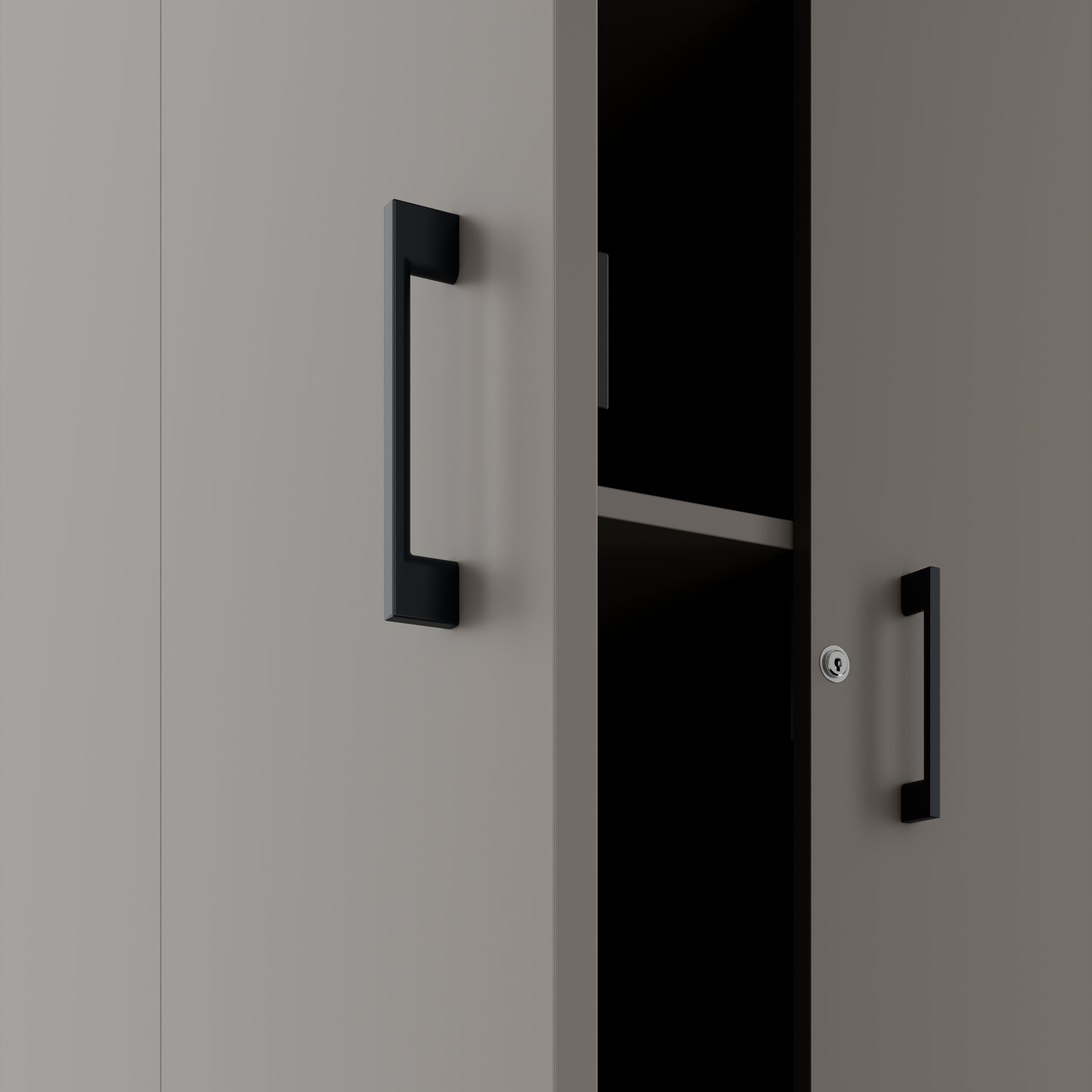 CHOICE Schrankset | 2OH, 2400 x 785 mm, Cubanitgrau - 5 Main Image