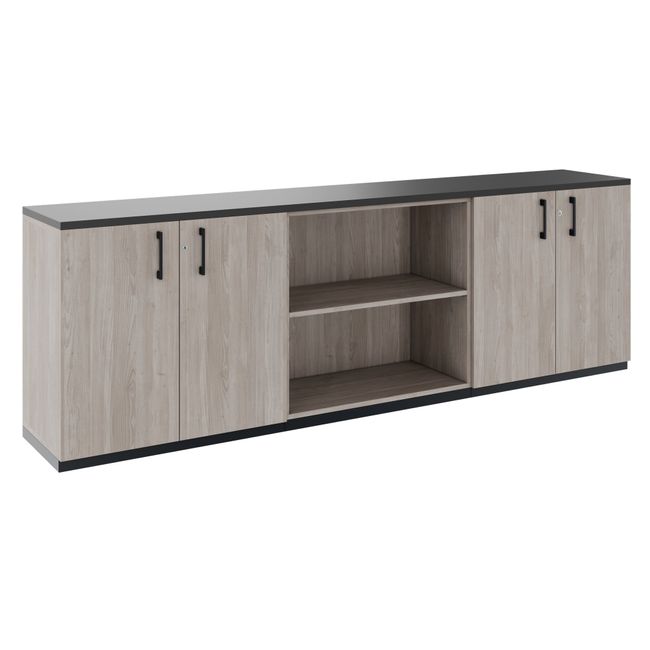 CHOICE Schrankset | 2OH, 2400 x 785 mm, Nordeiche grau