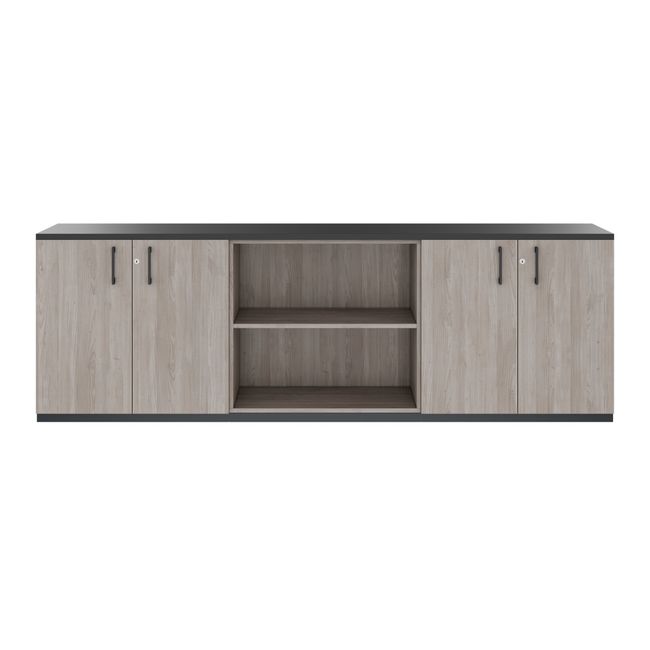 CHOICE Schrankset | 2OH, 2400 x 785 mm, Nordeiche grau