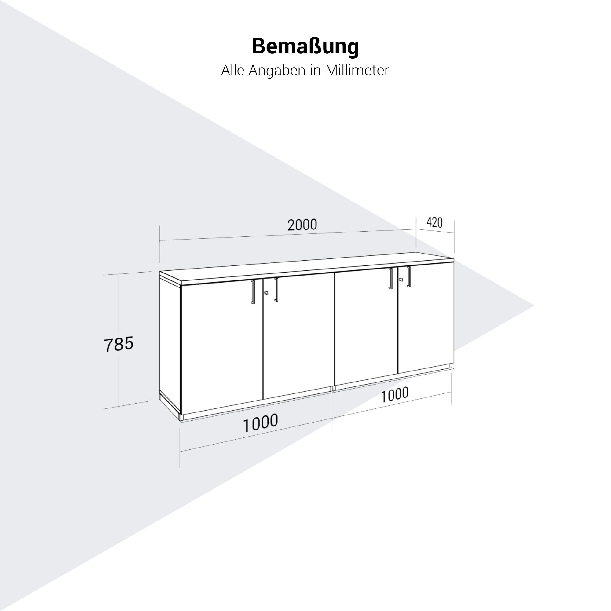 CHOICE Ensemble de placards | 2oh, 2000 x 785 mm, blanc - 11 Main Image