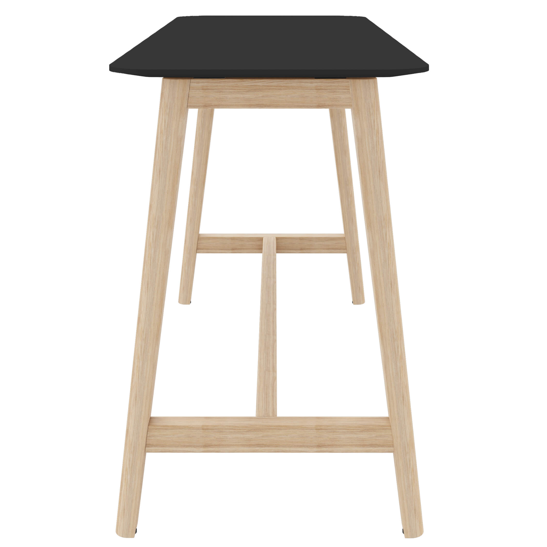NOVA WOOD Hochtisch | 1200-1800 mm, Massivholz-Gestell, HPL - 3 Main Image