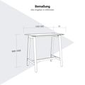 NOVA WOOD Hochtisch | 1200-1800 mm, Massivholz-Gestell, HPL NOVA WOOD Hochtisch | 1200-1800 mm, Massivholz-Gestell, HPL