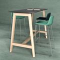 NOVA WOOD Hochtisch | 1200-1800 mm, Massivholz-Gestell, HPL NOVA WOOD Hochtisch | 1200-1800 mm, Massivholz-Gestell, HPL