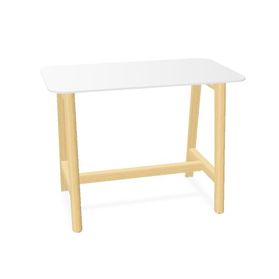 NOVA WOOD Hochtisch | 1200-1800 mm, Massivholz-Gestell, HPL