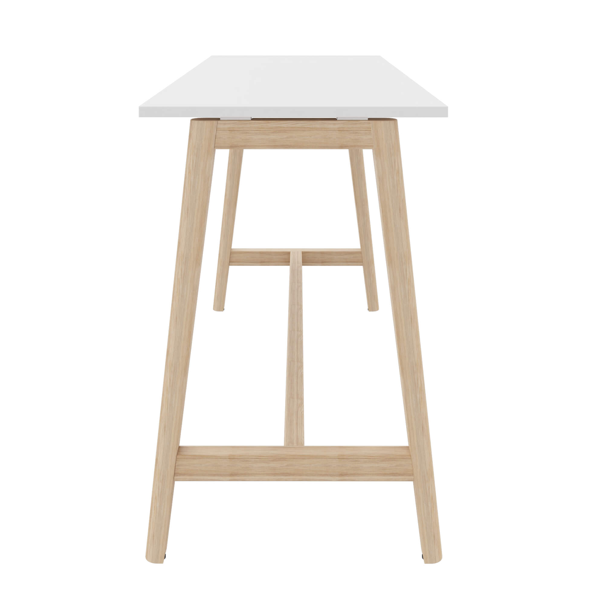 NOVA WOOD Hochtisch | 1200-1800 mm, Massivholz-Gestell, Melamin - 3 Main Image