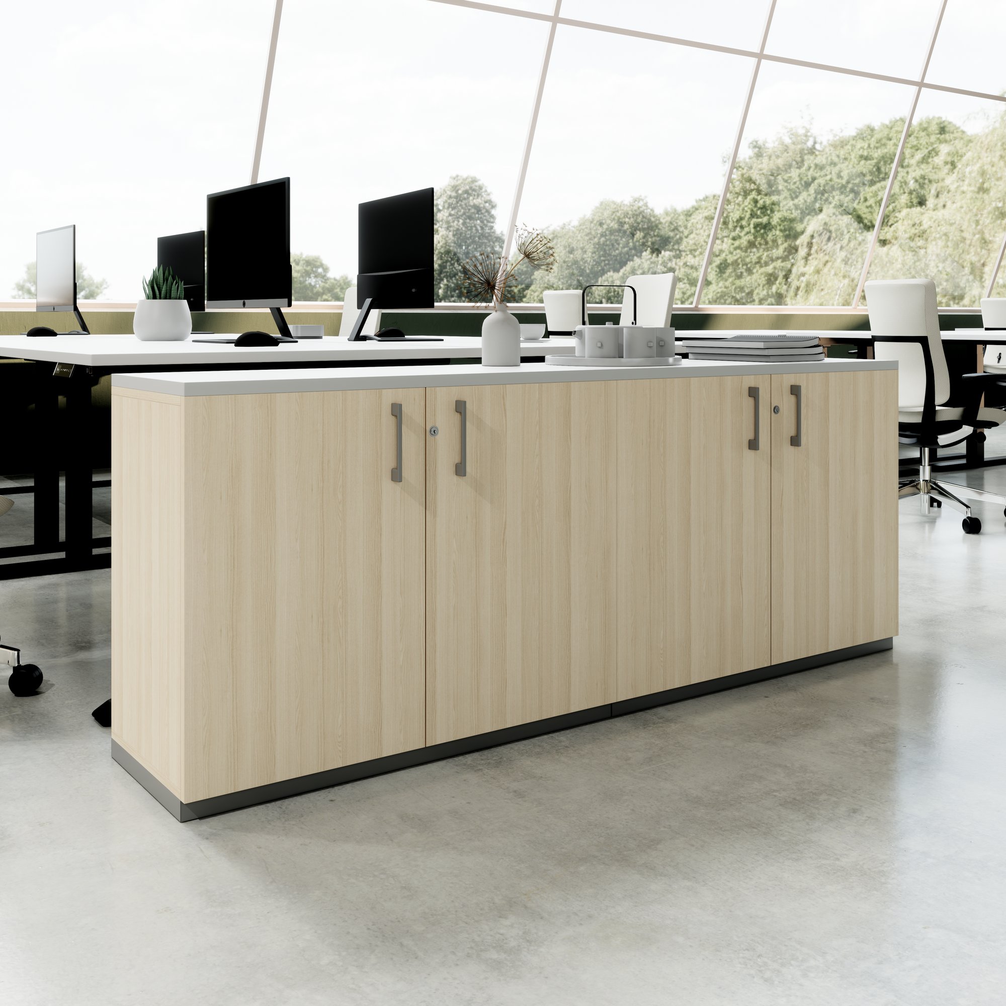 CHOICE Cupboard set | 2OH, 2000 x 785 mm, sand ash - 2 Main Image