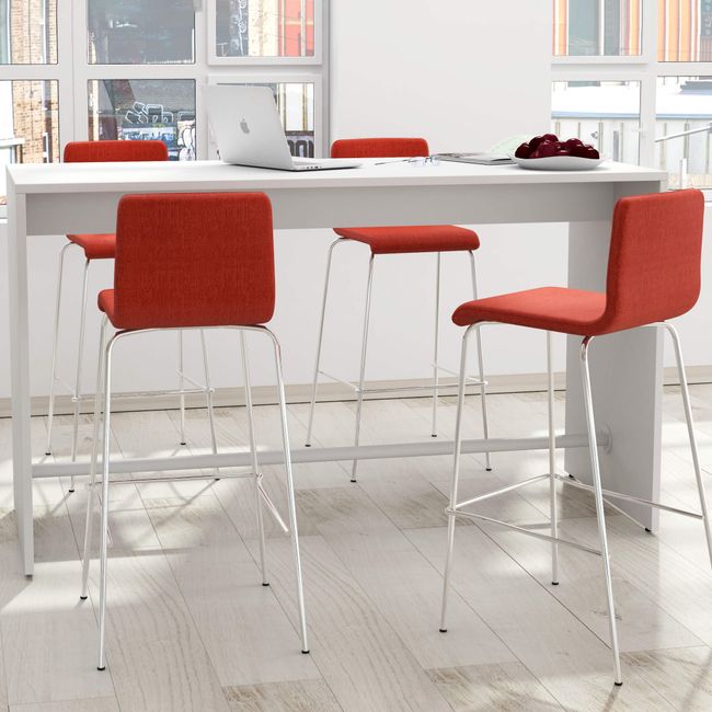 MOON Barhocker | 4-Fuß- oder Kufengestell, Gepolsterte Sitzfläche