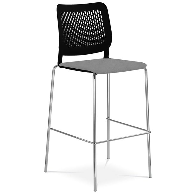 WAIT Barhocker | Stapelbar, 4-Fuß-Gestell, mit oder ohne Polsterung