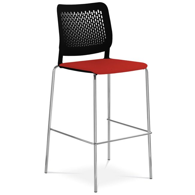 WAIT Barhocker | Stapelbar, 4-Fuß-Gestell, mit oder ohne Polsterung