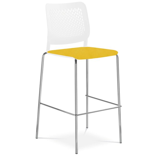 WAIT Barhocker | Stapelbar, 4-Fuß-Gestell, mit oder ohne Polsterung