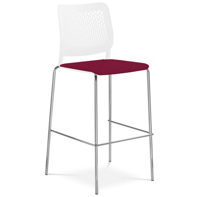 WAIT Barhocker | Stapelbar, 4-Fuß-Gestell, mit oder ohne Polsterung