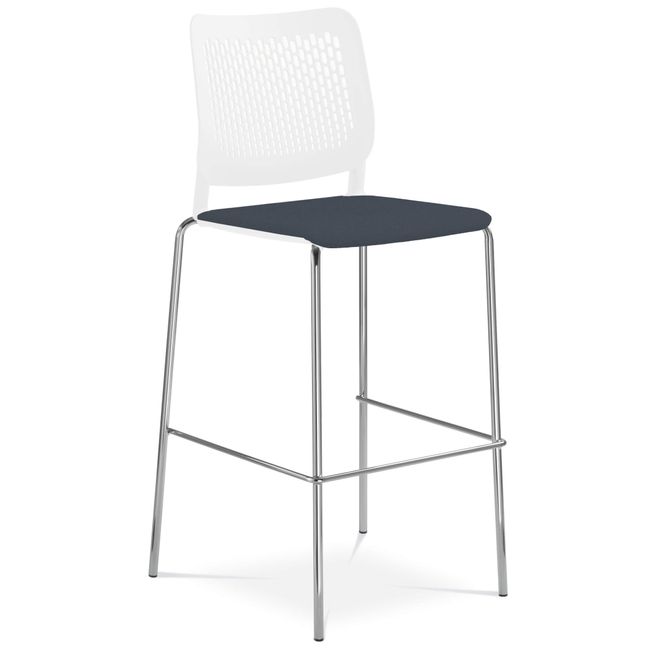 WAIT Barhocker | Stapelbar, 4-Fuß-Gestell, mit oder ohne Polsterung