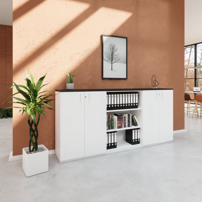 CHOICE Schrankset | 3OH, 2400 x 1140 mm, Weiß