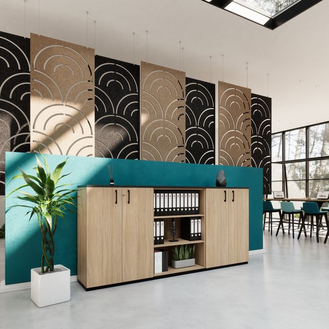 CHOICE Schrankset | 3OH, 2400 x 1140 mm, Bernsteineiche