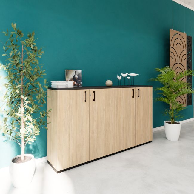 CHOICE Schrankset | 3OH, 2000 x 1140 mm, Bernsteineiche