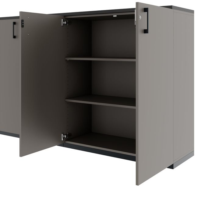 CHOICE Schrankset | 3OH, 2000 x 1140 mm, Cubanitgrau