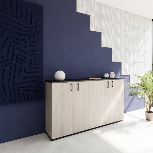 CHOICE Schrankset | 3OH, 2000 x 1140 mm, Nordeiche grau