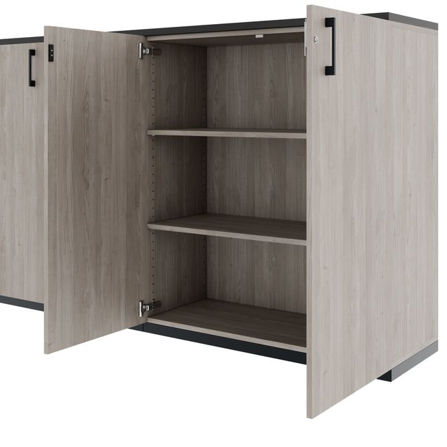 CHOICE Schrankset | 3OH, 2000 x 1140 mm, Nordeiche grau