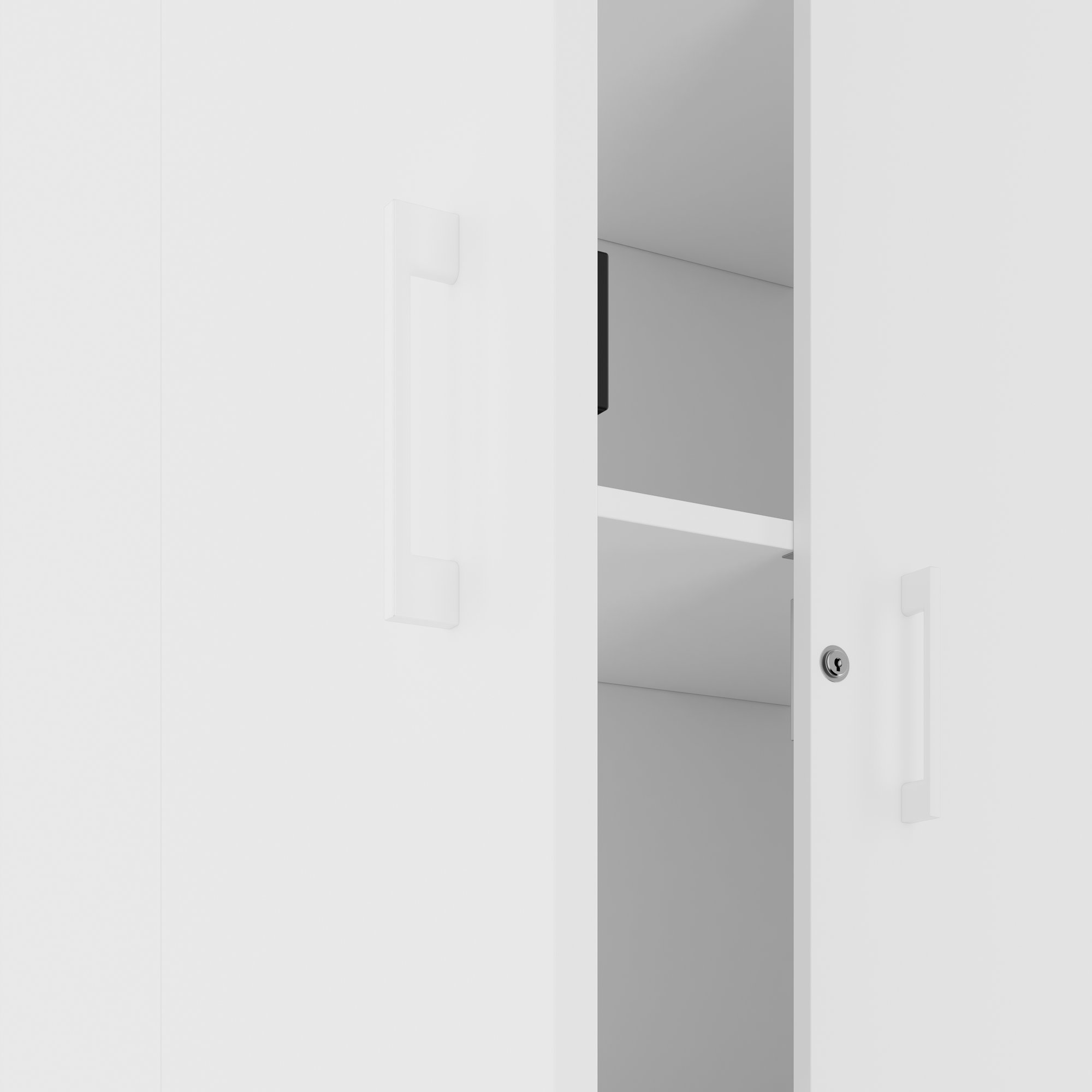 CHOICE Schrankwand | 4OH, 2400 x 1490 mm, Weiss - 5 Main Image