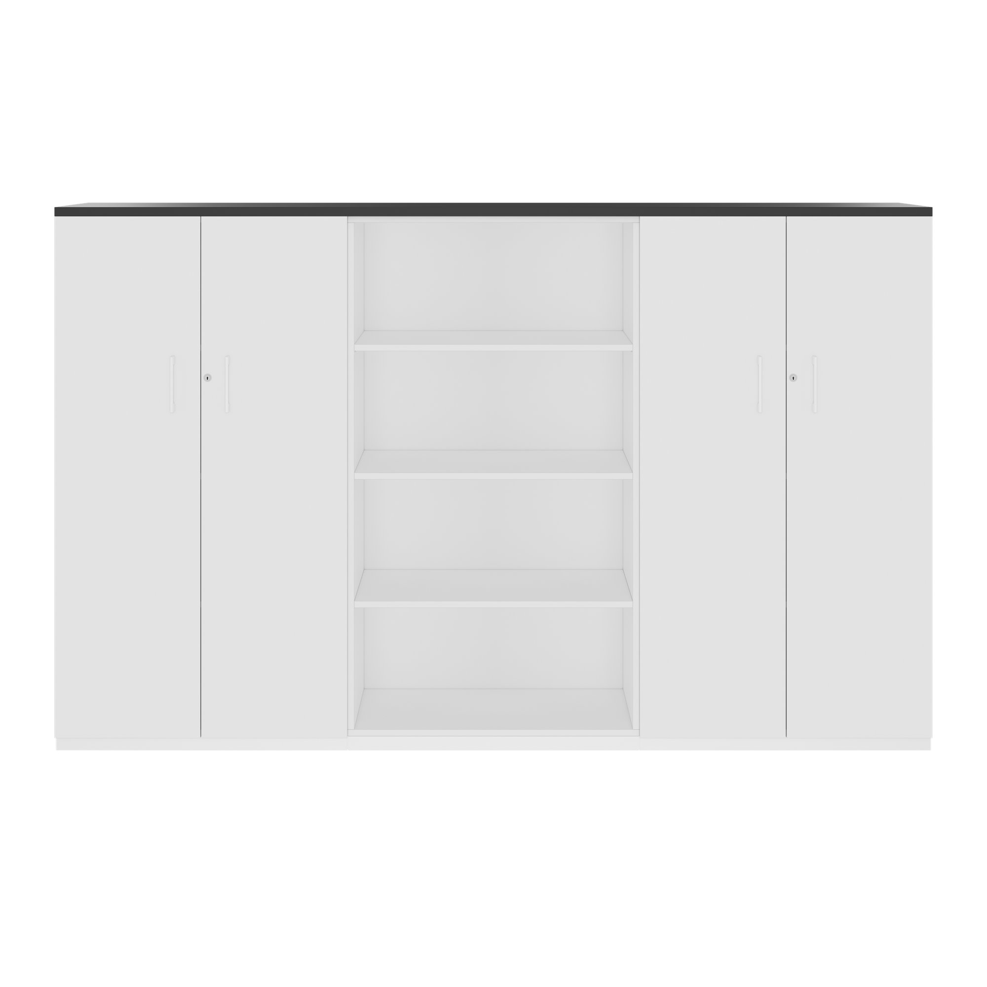 CHOICE Schrankwand | 4OH, 2400 x 1490 mm, Weiss - 3 Main Image