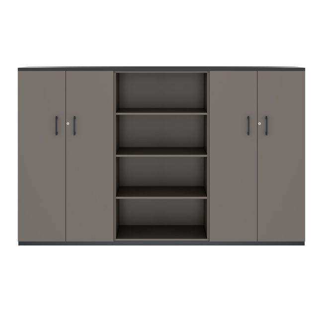 CHOICE Schrankwand | 4OH, 2400 x 1490 mm, Cubanitgrau