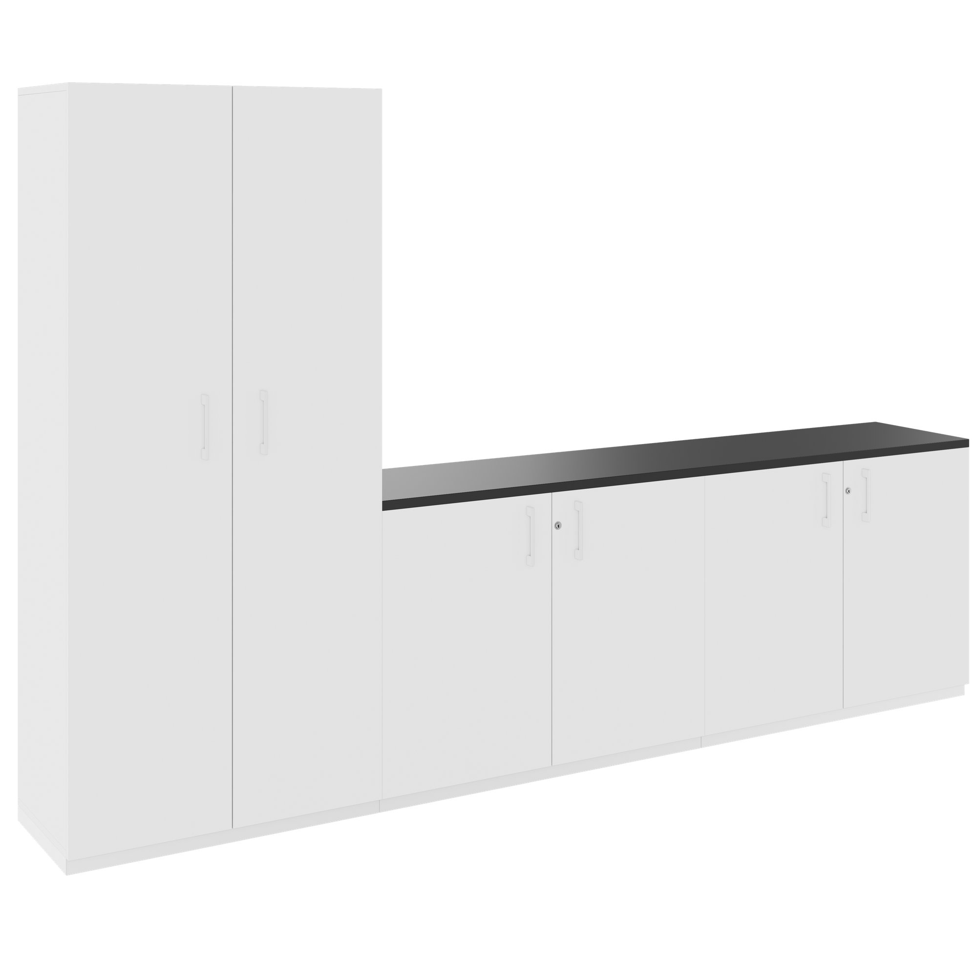 CHOICE Schrankwand | 5OH, 2800 x 1780 mm, Weiss - 1 Main Image