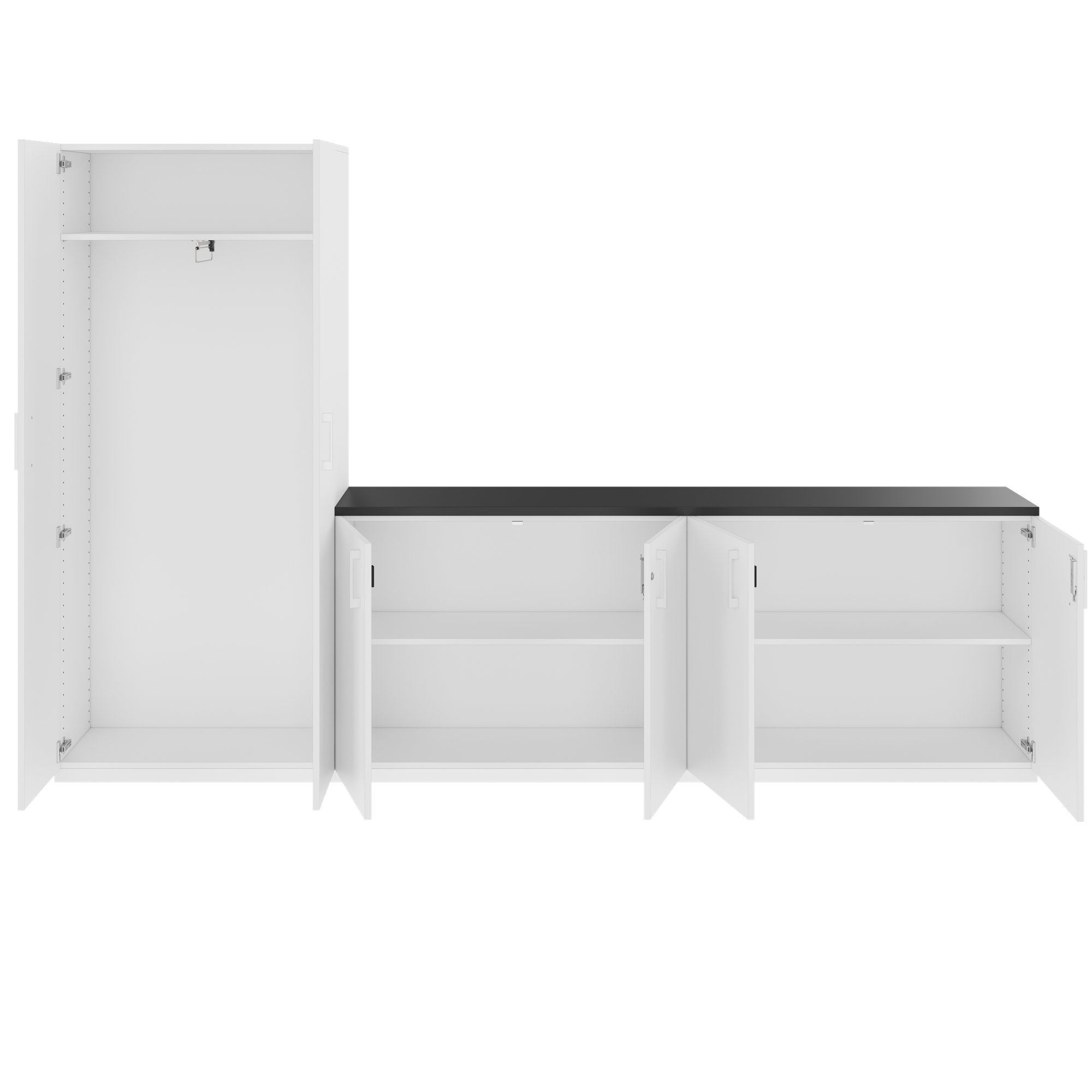 CHOICE Schrankwand | 5OH, 2800 x 1780 mm, Weiss - 4 Main Image