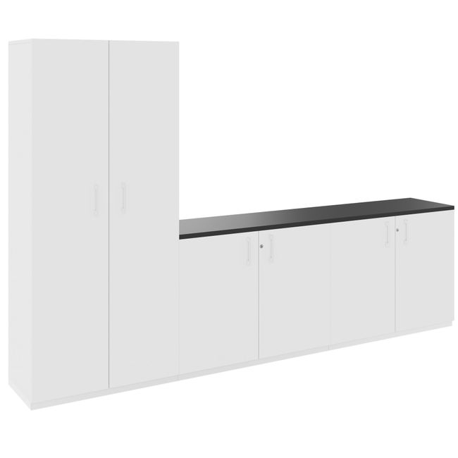 CHOICE Schrankwand | 5OH, 2800 x 1780 mm, Weiß