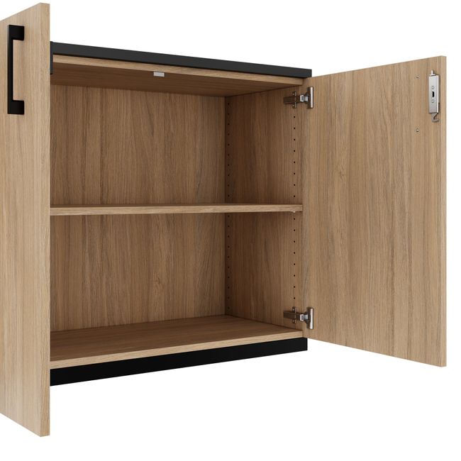 CHOICE Schrankwand | 5OH, 2800 x 1780 mm, Bernsteineiche