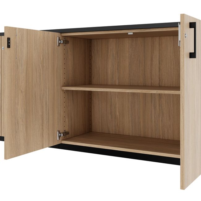 CHOICE Schrankwand | 5OH, 2800 x 1780 mm, Bernsteineiche