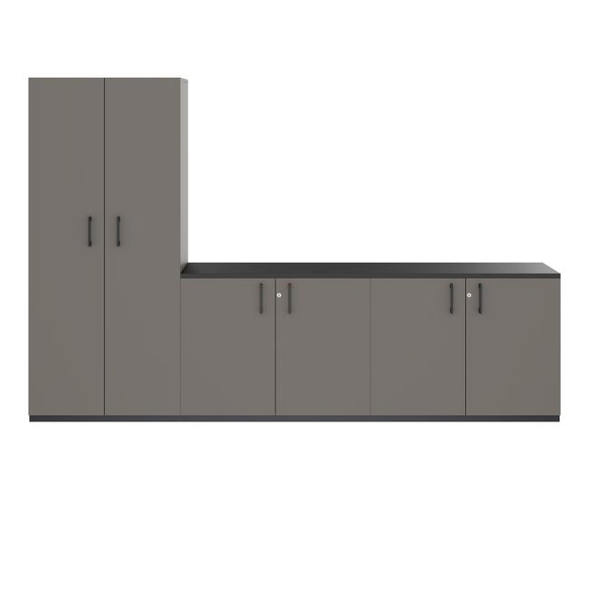 CHOICE Schrankwand | 5OH, 2800 x 1780 mm, Cubanitgrau