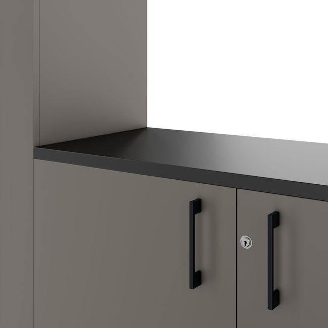 CHOICE Schrankwand | 5OH, 2800 x 1780 mm, Cubanitgrau