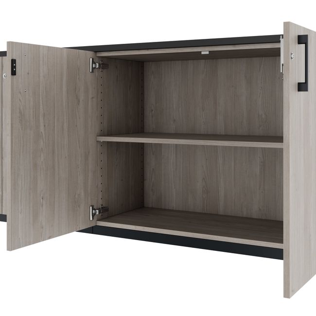 CHOICE Schrankwand | 5OH, 2800 x 1780 mm, Nordeiche grau