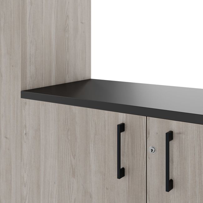 CHOICE Schrankwand | 5OH, 2800 x 1780 mm, Nordeiche grau