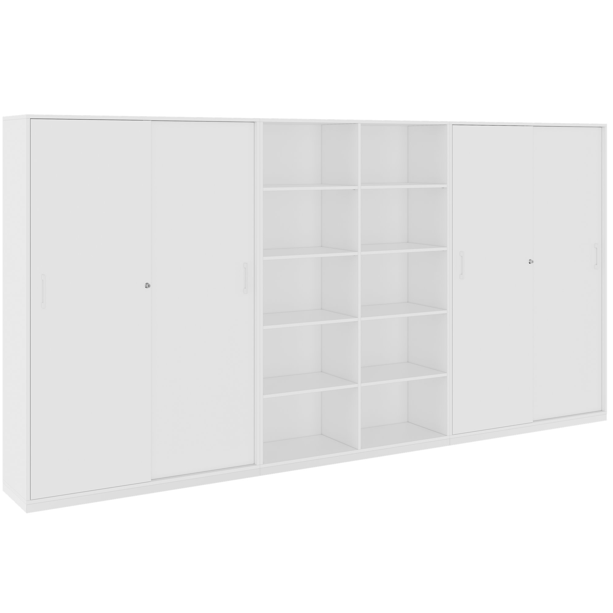 CHOICE Schrankwand | 5OH, 3600 x 1820 mm, Weiss - 1 Main Image