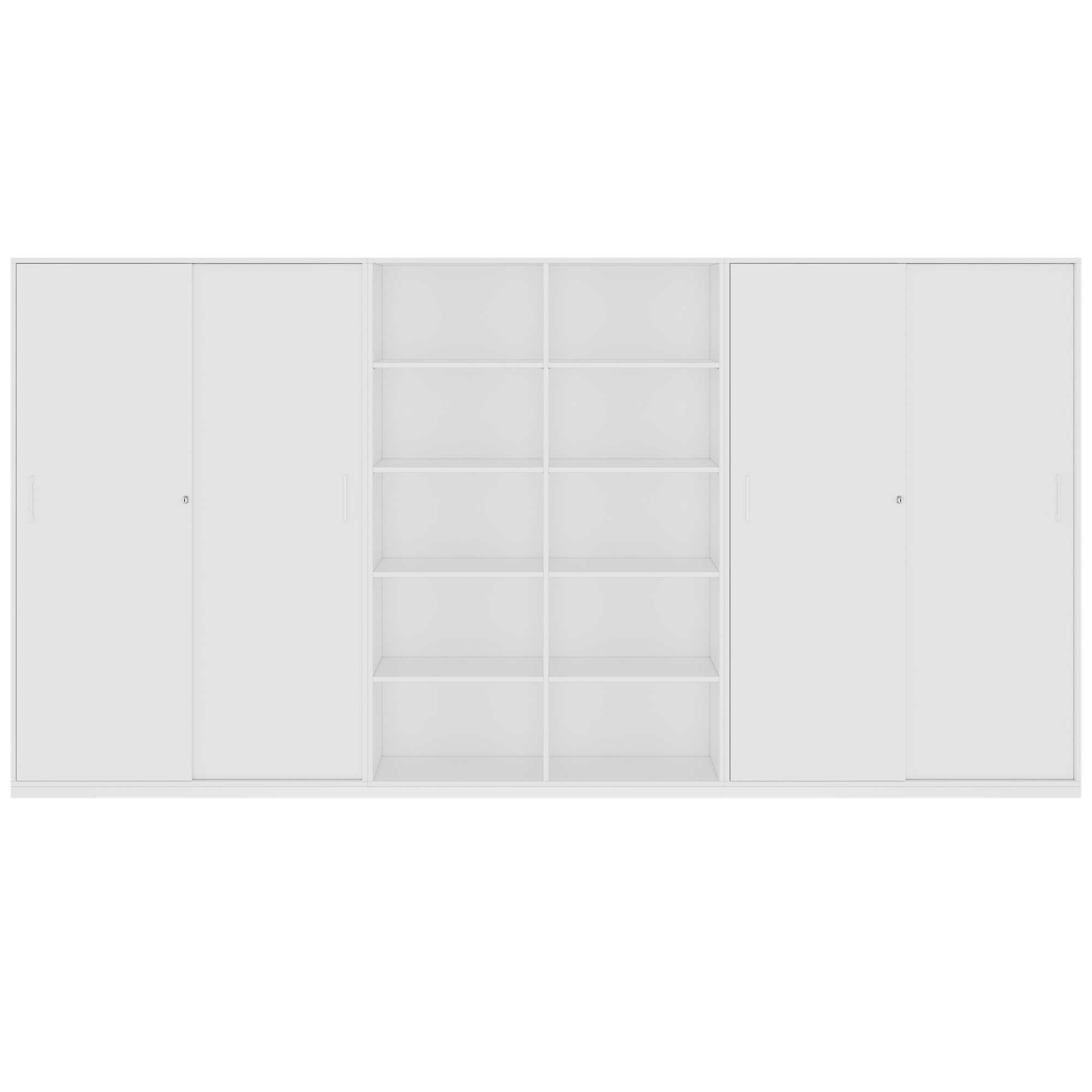 CHOICE Schrankwand | 5OH, 3600 x 1820 mm, Weiss - 3 Main Image