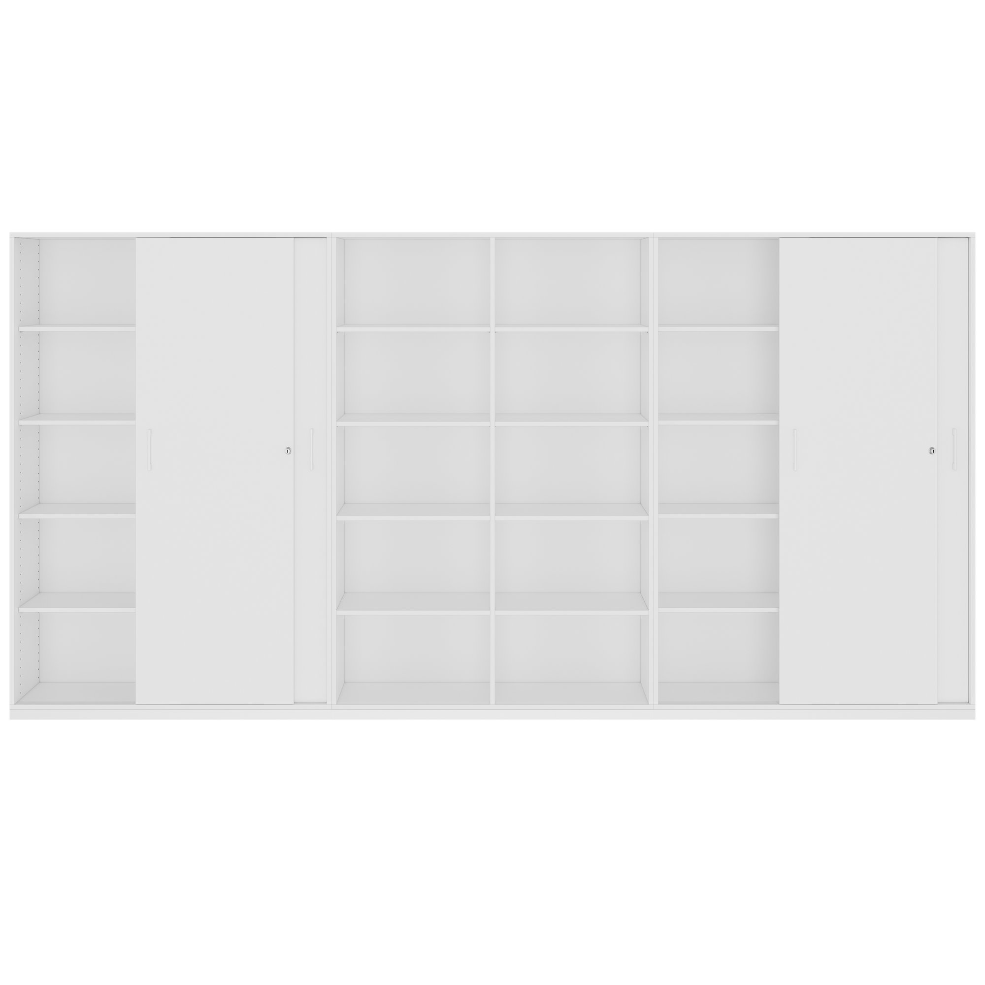 CHOICE Schrankwand | 5OH, 3600 x 1820 mm, Weiss - 4 Main Image