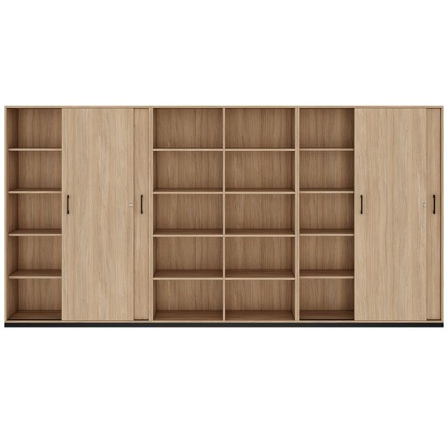 CHOICE Schrankwand | 5OH, 3600 x 1820 mm, Bernsteineiche