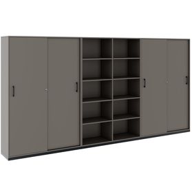 CHOICE Schrankwand | 5OH, 3600 x 1820 mm, Cubanitgrau