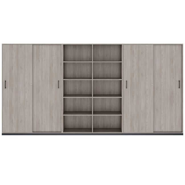 CHOICE Schrankwand | 5OH, 3600 x 1820 mm, Nordeiche grau