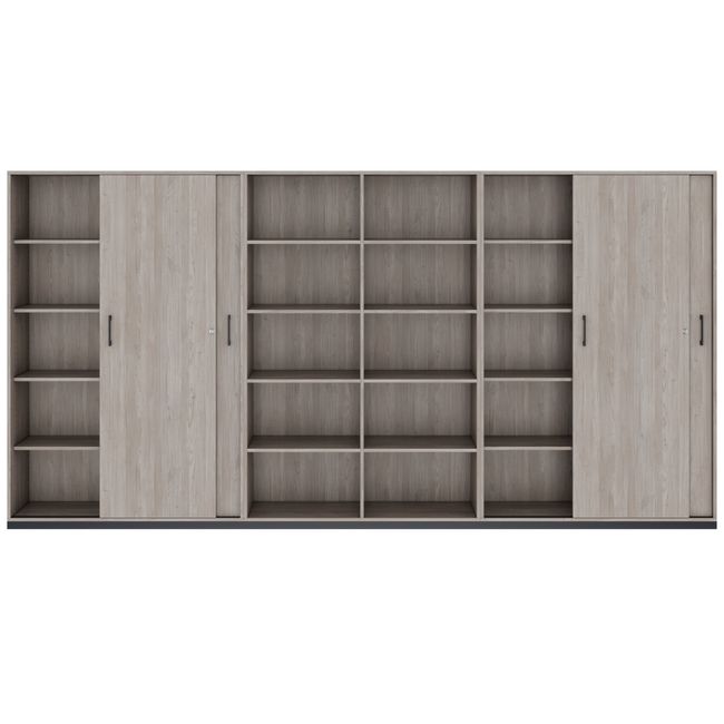 CHOICE Schrankwand | 5OH, 3600 x 1820 mm, Nordeiche grau