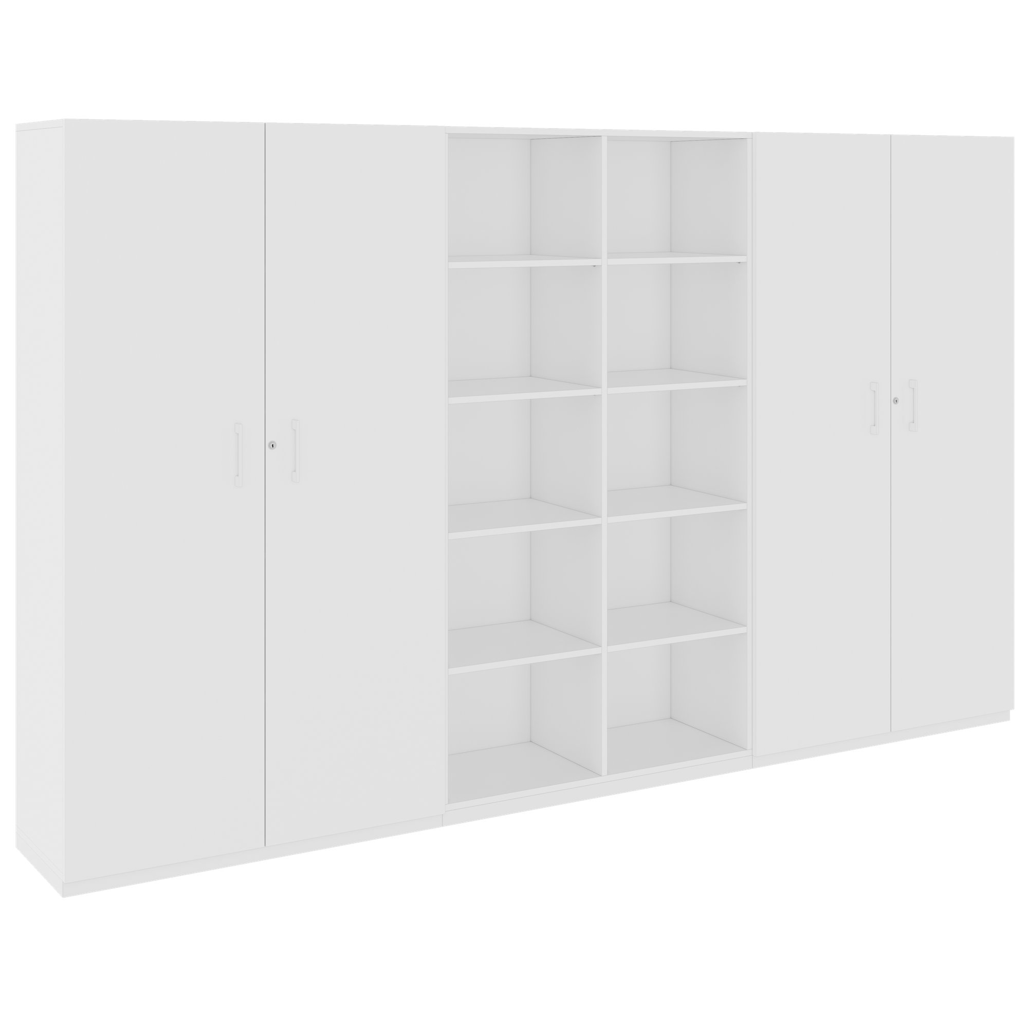 CHOICE Schrankwand | 5OH, 3000 x 1820 mm, Weiss - 1 Main Image