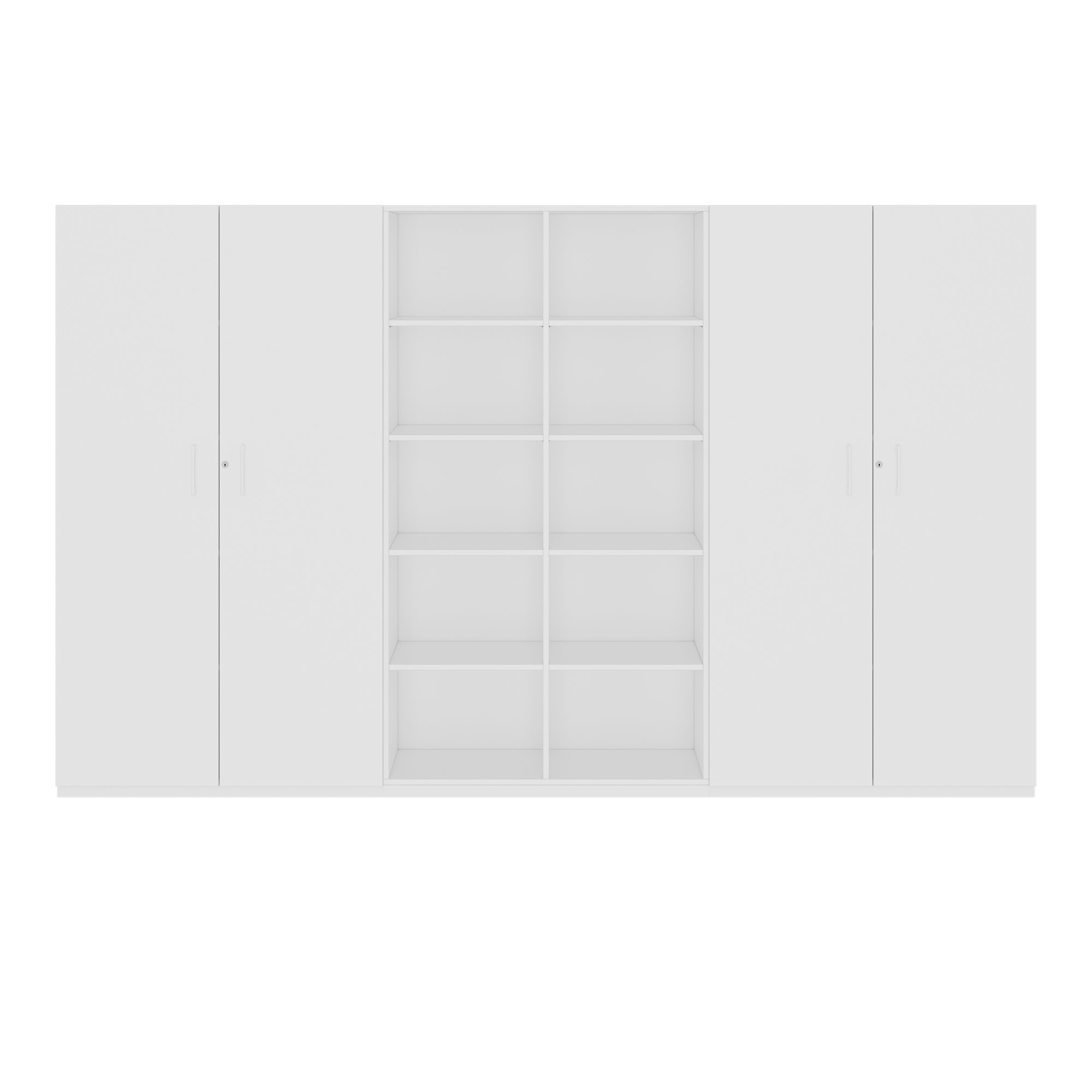 CHOICE Schrankwand | 5OH, 3000 x 1820 mm, Weiss - 3 Main Image