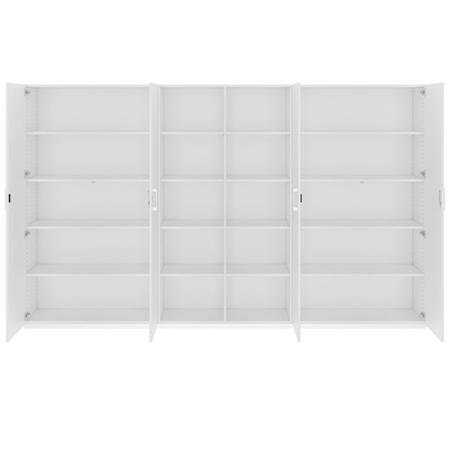 CHOICE Schrankwand | 5OH, 3000 x 1820 mm, Weiß