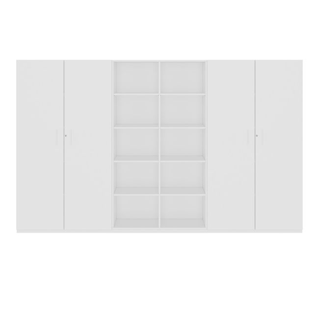 CHOICE Schrankwand | 5OH, 3000 x 1820 mm, Weiß